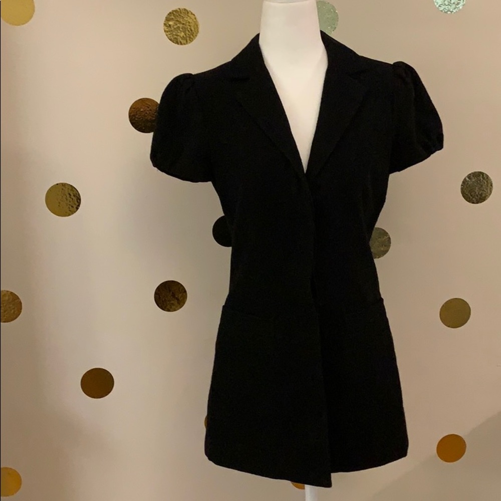 Twelfth Street Short Puff Sleeve Blazer